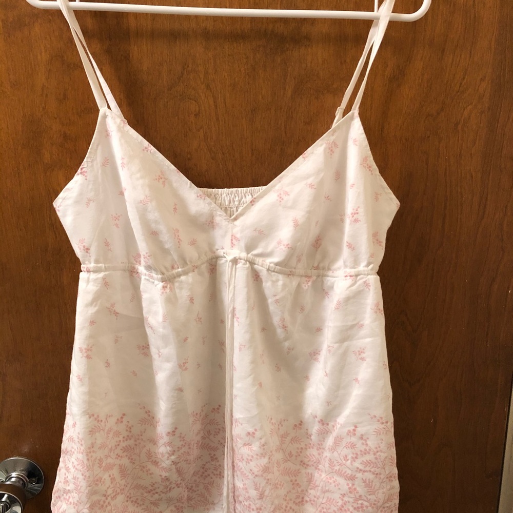 GAP White Chemise with Pale Pink Floral Print